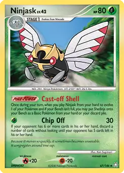 Ninjask Pokemon card from Legends Awakened