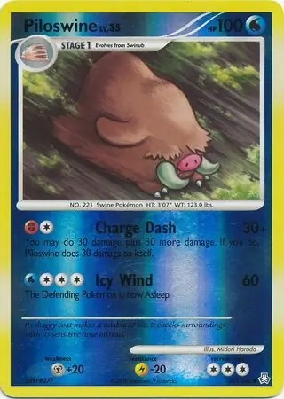 Piloswine Reverse Holo Pokemon card from Legends Awakened