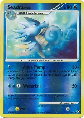 Seadra Reverse Holo Pokemon card from Legends Awakened