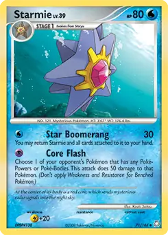 Starmie Pokemon card from Legends Awakened