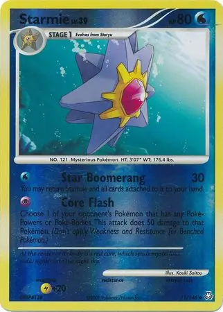 Starmie Reverse Holo Pokemon card from Legends Awakened