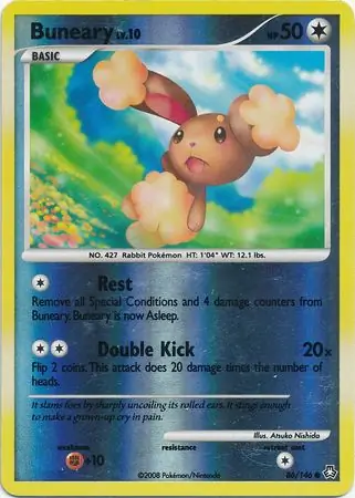 Buneary Reverse Holo Pokemon card from Legends Awakened