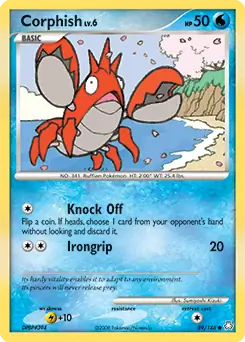 Corphish Pokemon card from Legends Awakened