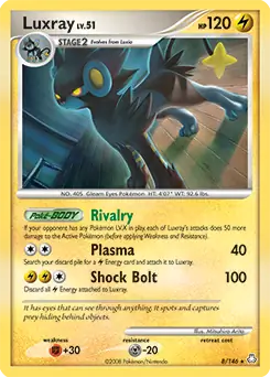 Luxray Holo Pokemon card from Legends Awakened