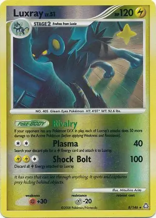 Luxray Reverse Holo Pokemon card from Legends Awakened
