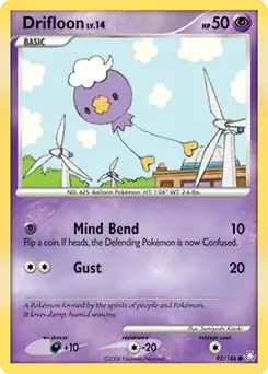 Drifloon Pokemon card from Legends Awakened