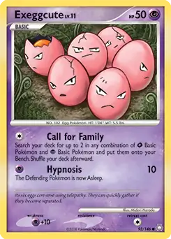 Exeggcute Pokemon card from Legends Awakened