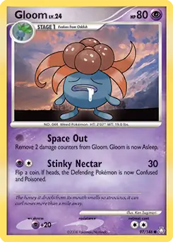 Gloom Pokemon card from Legends Awakened