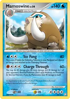 Mamoswine Holo Pokemon card from Legends Awakened