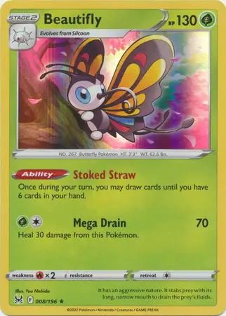Beautifly Pokemon card from Lost Origin