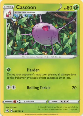 Cascoon Pokemon card from Lost Origin