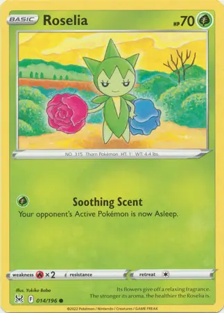 Roselia Pokemon card from Lost Origin