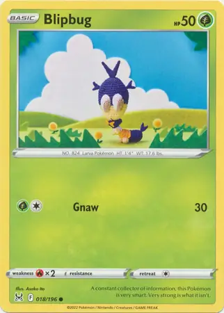Blipbug Pokemon card from Lost Origin