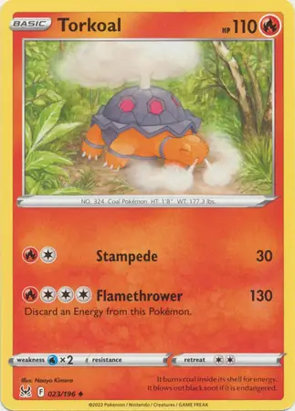 Torkoal Pokemon card from Lost Origin