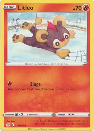 Litleo Pokemon card from Lost Origin