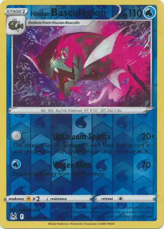 Hisuian Basculegion Reverse Holo Pokemon card from Lost Origin