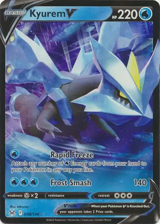 Kyurem V Pokemon card from Lost Origin