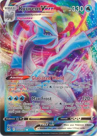 Kyurem VMAX Pokemon card from Lost Origin