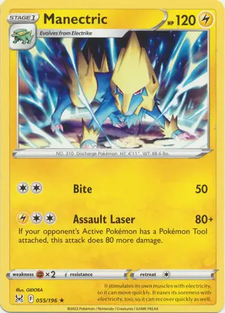 Manectric Pokemon card from Lost Origin