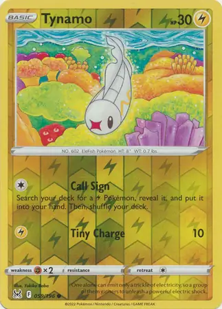 Tynamo Reverse Holo Pokemon card from Lost Origin