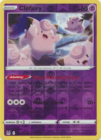 Clefairy Reverse Holo Pokemon card from Lost Origin