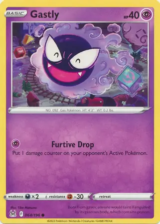Gastly Pokemon card from Lost Origin