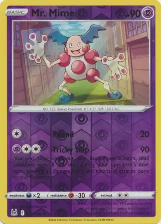 Mr. Mime Reverse Holo Pokemon card from Lost Origin