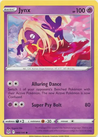 Jynx Pokemon card from Lost Origin