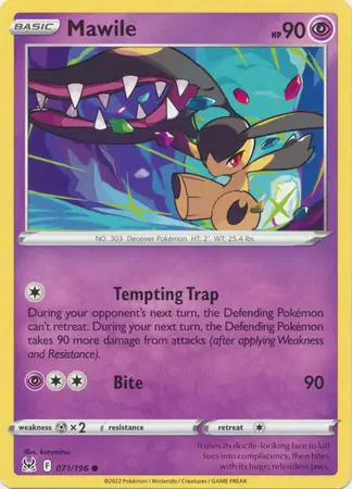 Mawile Pokemon card from Lost Origin
