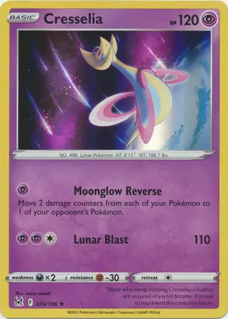 Cresselia Pokemon card from Lost Origin