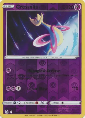 Cresselia Reverse Holo Pokemon card from Lost Origin