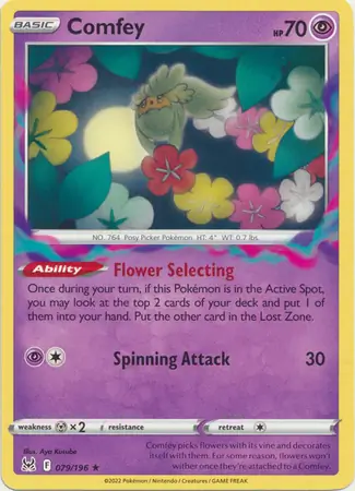 Comfey Pokemon card from Lost Origin