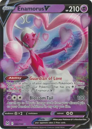 Enamorus V Pokemon card from Lost Origin