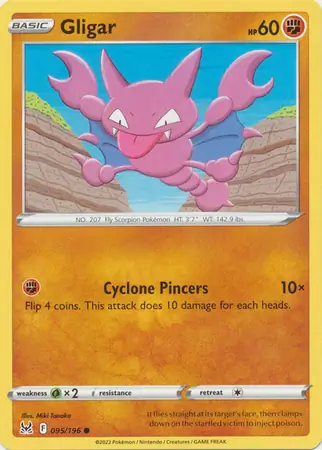 Gligar Pokemon card from Lost Origin