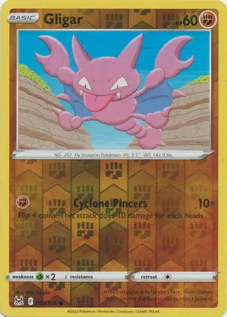 Gligar Reverse Holo Pokemon card from Lost Origin