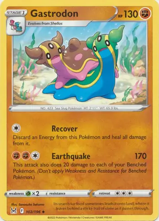 Gastrodon Pokemon card from Lost Origin