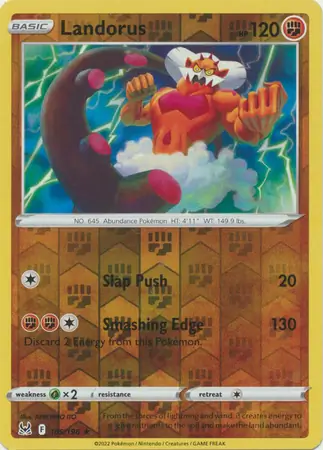 Landorus Reverse Holo Pokemon card from Lost Origin