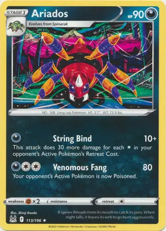 Ariados Pokemon card from Lost Origin