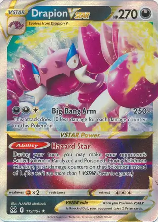 Drapion VSTAR Pokemon card from Lost Origin