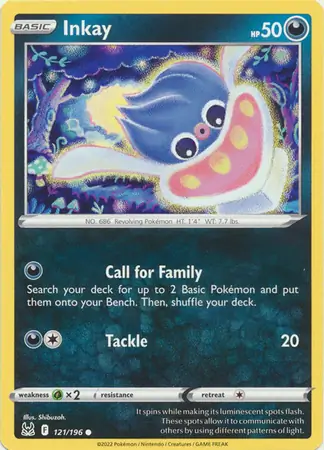 Inkay Pokemon card from Lost Origin