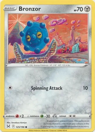 Bronzor Pokemon card from Lost Origin