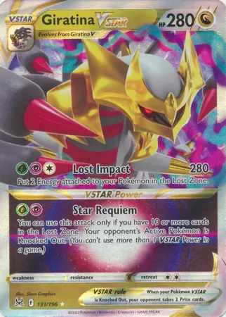 Giratina VSTAR Pokemon card from Lost Origin