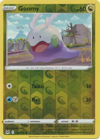 Goomy Reverse Holo Pokemon card from Lost Origin
