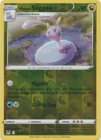 Hisuian Sliggoo Reverse Holo Pokemon card from Lost Origin