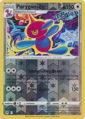 Porygon-Z Reverse Holo Pokemon card from Lost Origin
