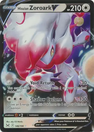 Hisuian Zoroark V Pokemon card from Lost Origin