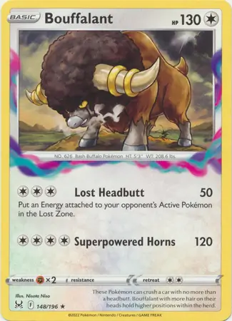 Bouffalant Pokemon card from Lost Origin