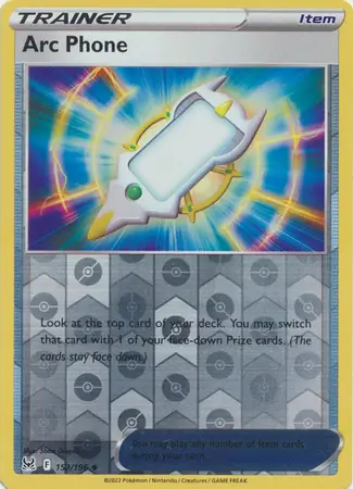 Arc Phone Reverse Holo Pokemon card from Lost Origin