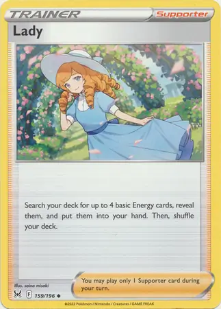 Lady Pokemon card from Lost Origin
