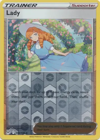 Lady Reverse Holo Pokemon card from Lost Origin